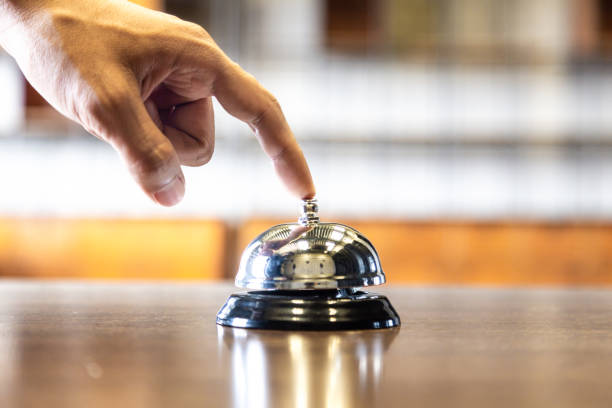 Hotel service bell , concept of first class service  business.
